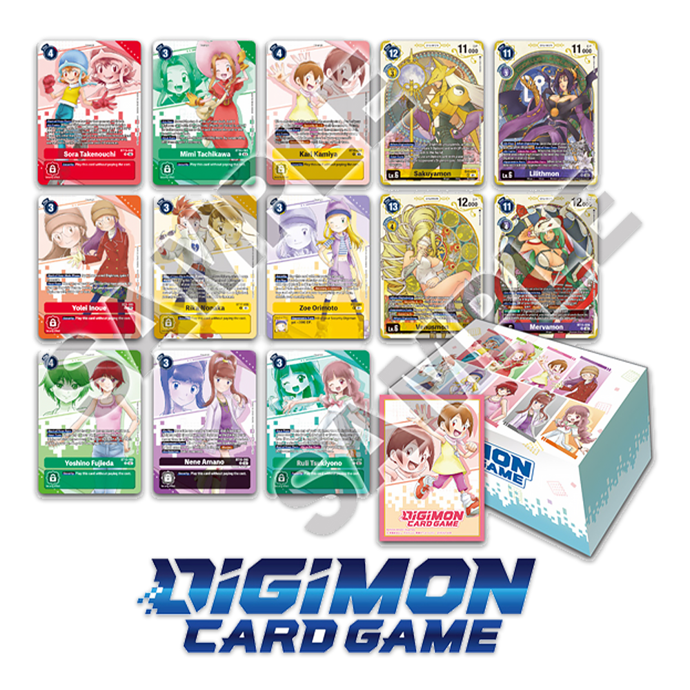 Digimon Card Game: Premium Heroines Set (PB18) Components
