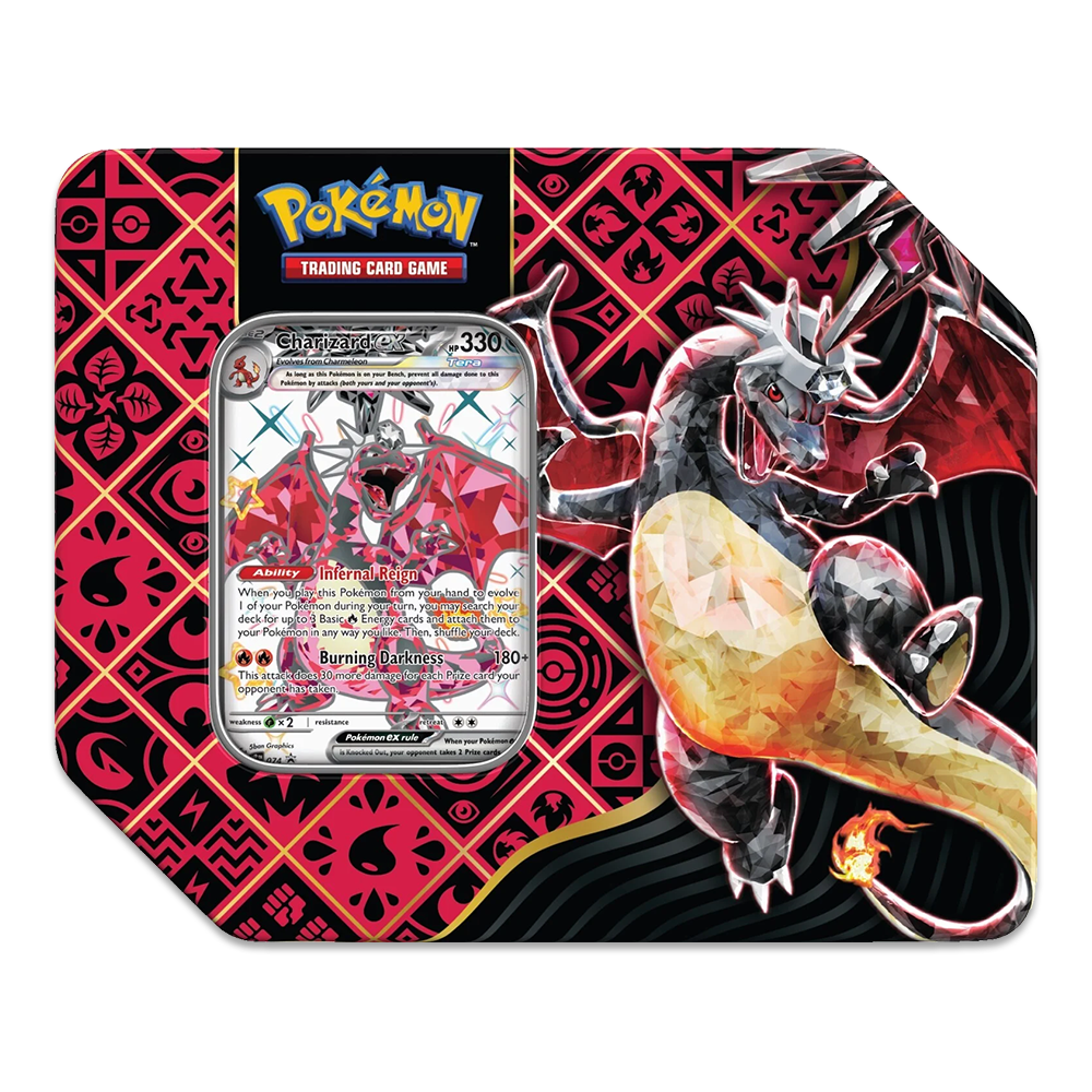 Pokémon TCG: Scarlet & Violet – Paldean Fates 5-Booster Tin - Tera Charizard ex