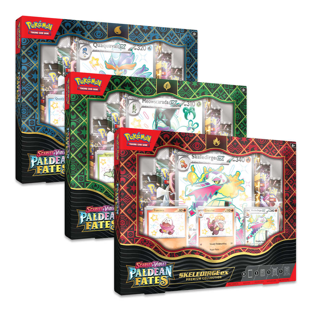 Pokémon TCG: Scarlet & Violet – Paldean Fates Premium ex Collection Box Bundle