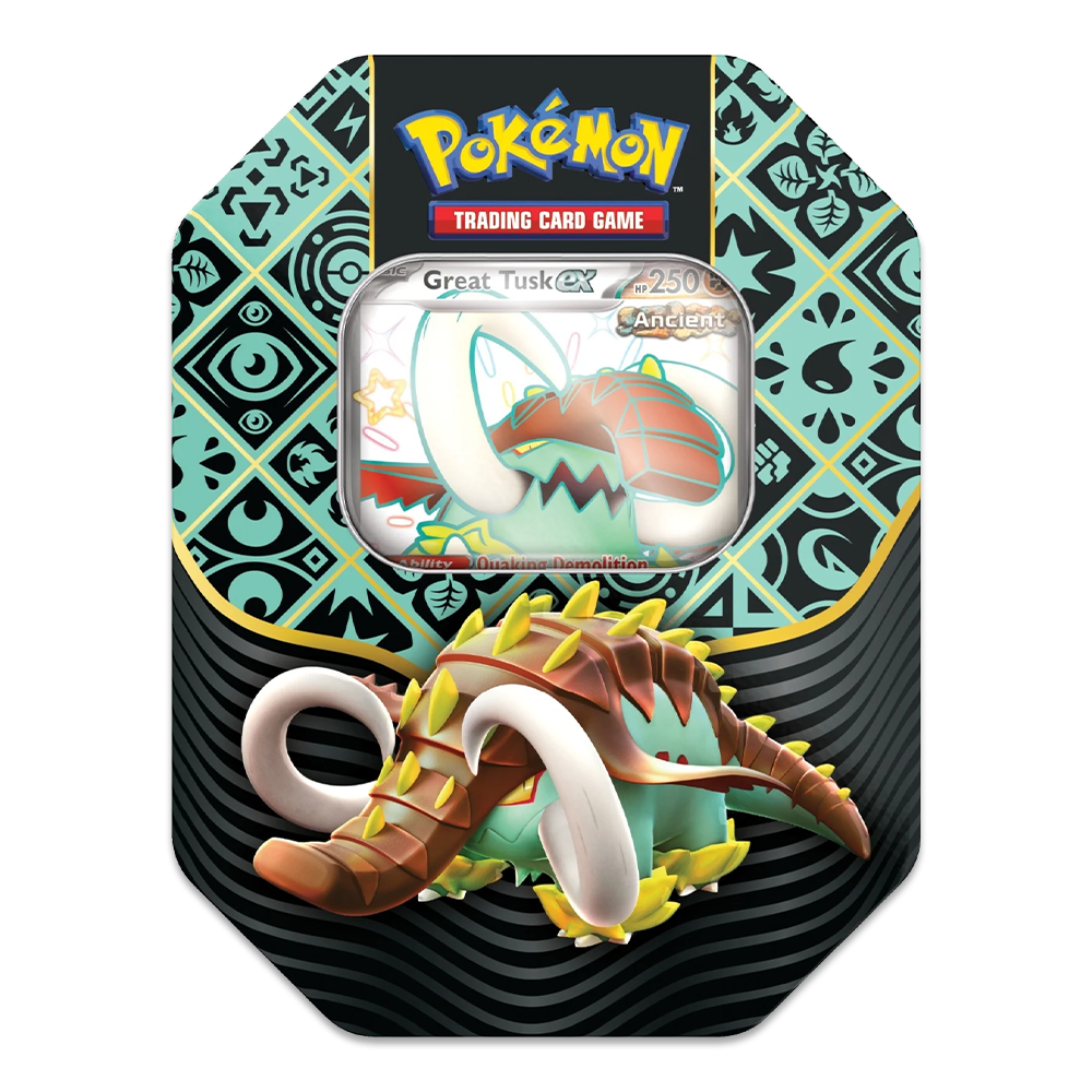 Pokémon TCG: Scarlet & Violet – Paldean Fates Tin - Great Tusks ex
