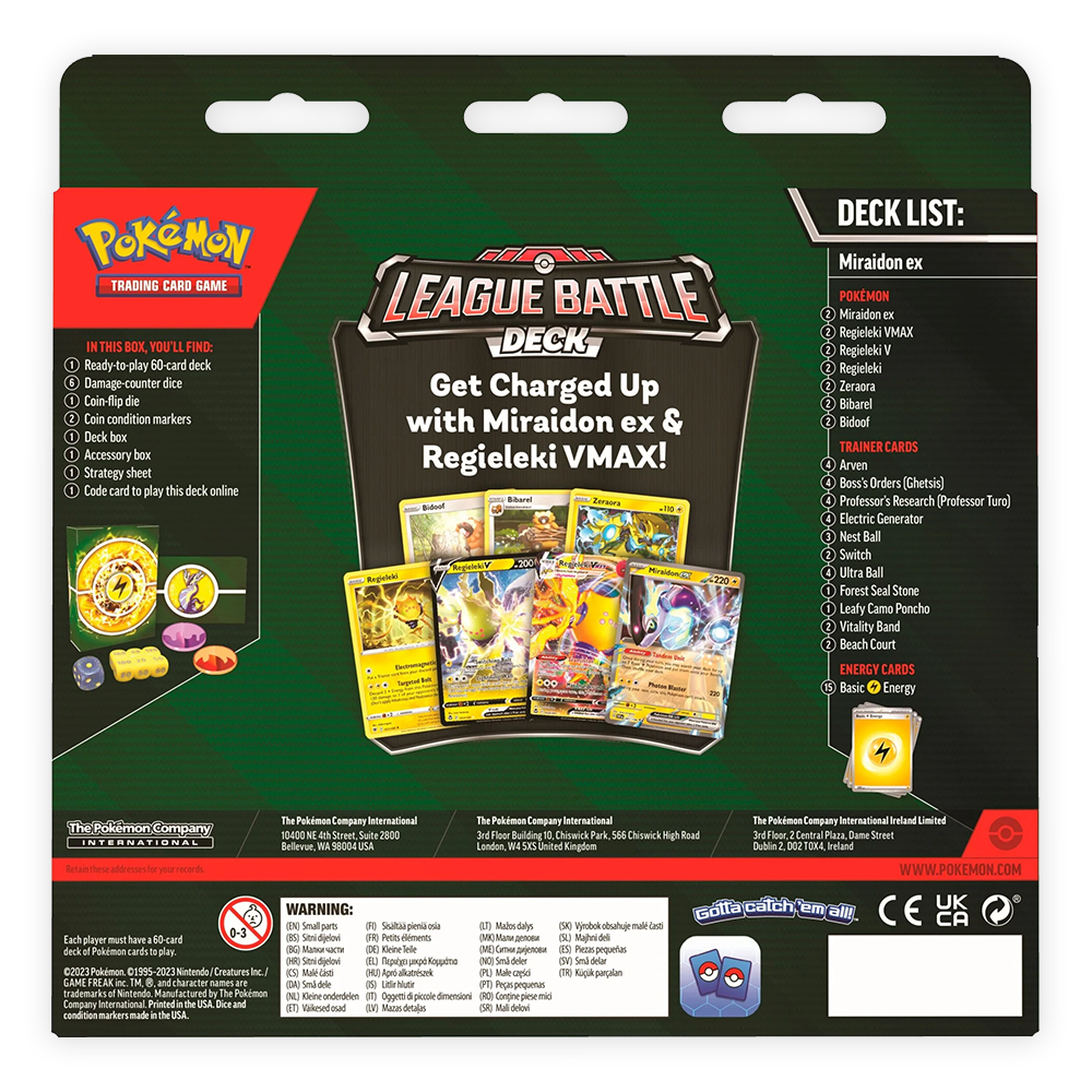 Pokémon TCG Miraidon ex League Battle Deck