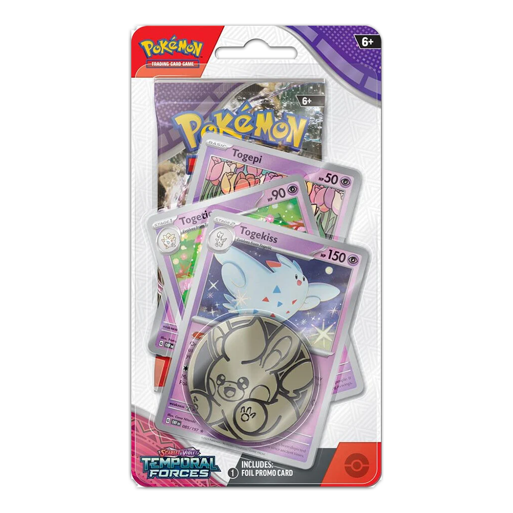 Pokémon TCG: Scarlet & Violet – Temporal Forces Premium Checklane Blister Display – Togekiss