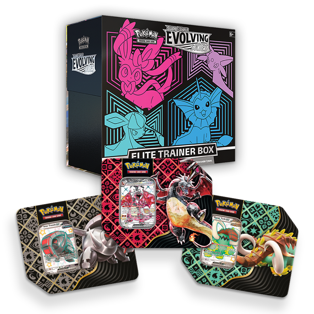 Pokmon TCG: Evolving Skies Elite Trainer Box & Paldean Fates 5-Booste Eclipse Cards Pokmon TCG: Evolving Skies Elite Trainer Box & Paldean Fates 5-Booste Eclipse Cards