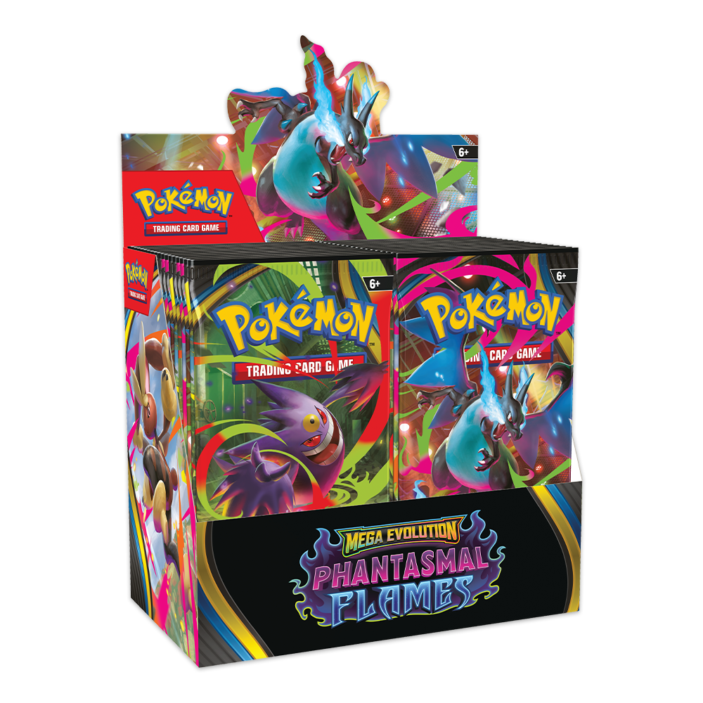Pokémon TCG: Mega Evolution – Phantasmal Flames Booster Box Display