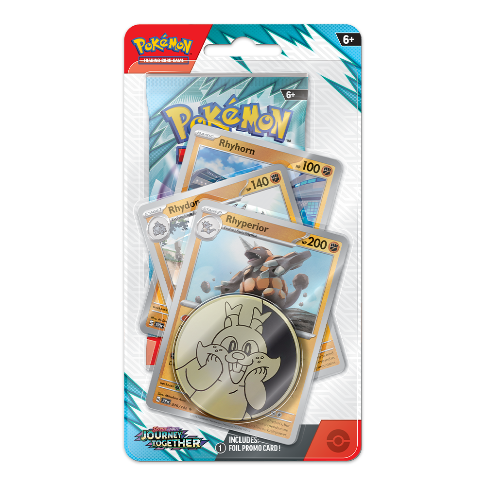 Pokémon TCG: Scarlet & Violet – Journey Together Premium Checklane Blister Display – Rhyperior