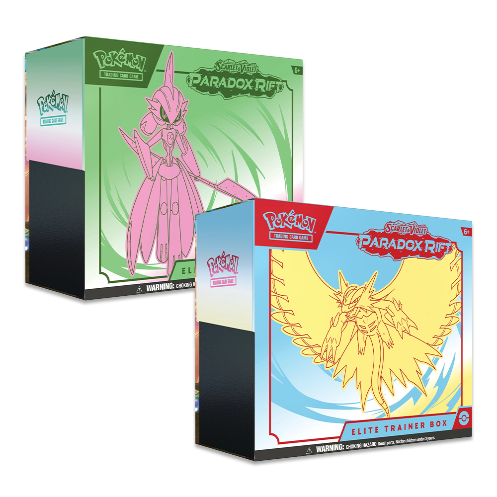 Pokémon TCG: Scarlet & Violet – Paradox Rift Elite Trainer Box Bundle - Iron Valiant & Roaring Moon