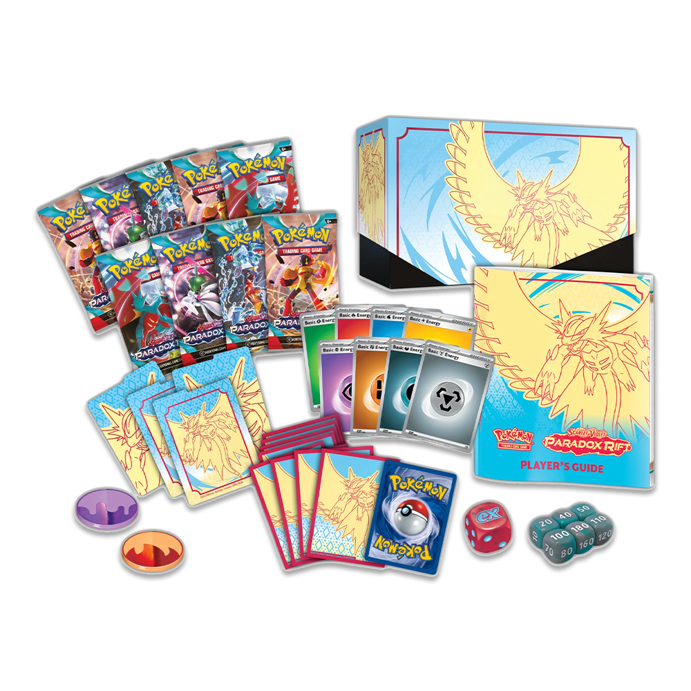 Pokémon TCG: Scarlet & Violet – Paradox Rift Elite Trainer Box - Roaring Moon Components