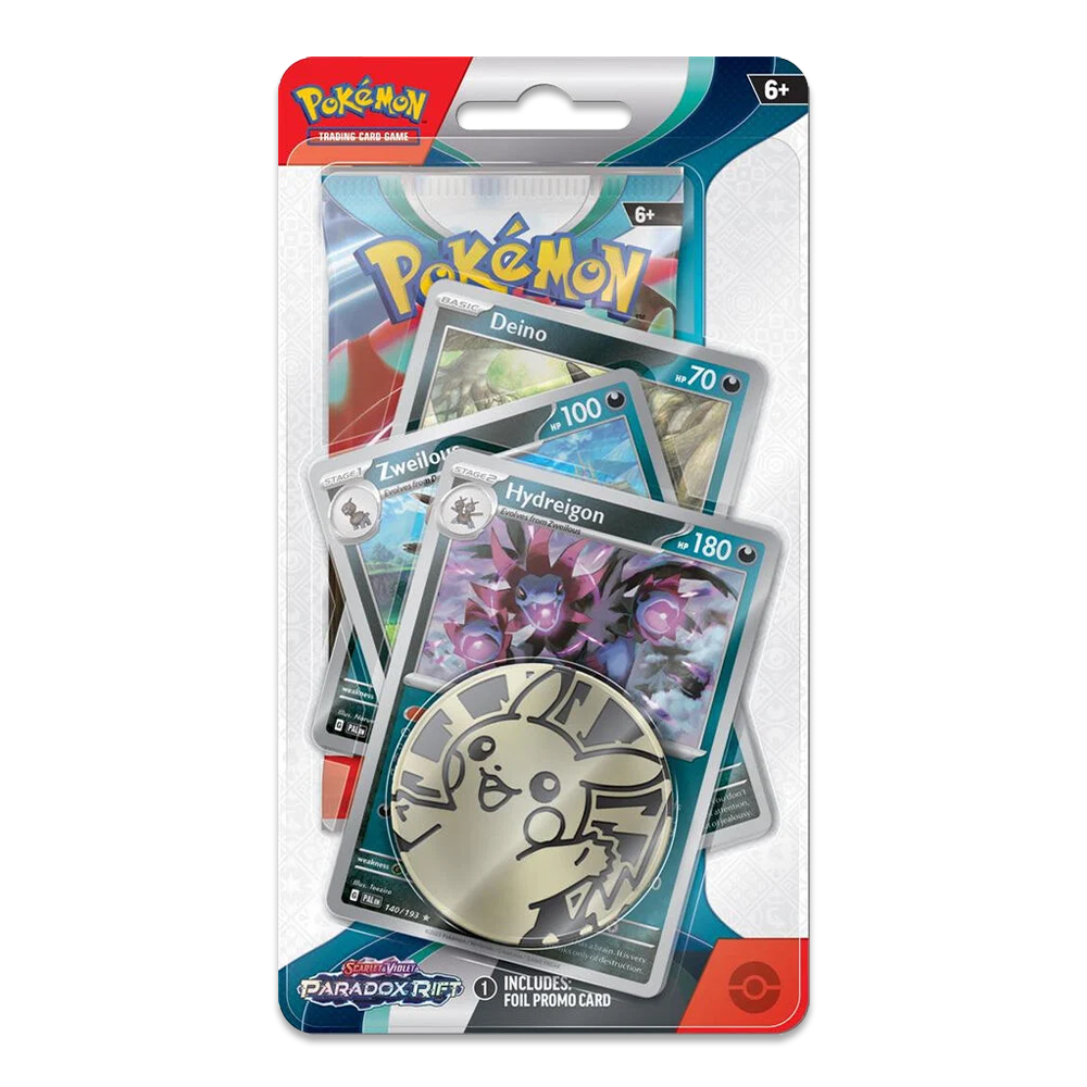 Pokémon TCG: Scarlet & Violet – Paradox Rift Premium Checklane Blister Display – Hydreigon