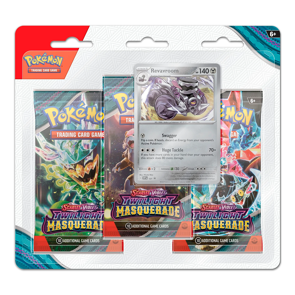 Pokémon TCG: Scarlet & Violet – Twilight Masquerade 3-Pack Booster Display – Revaroom
