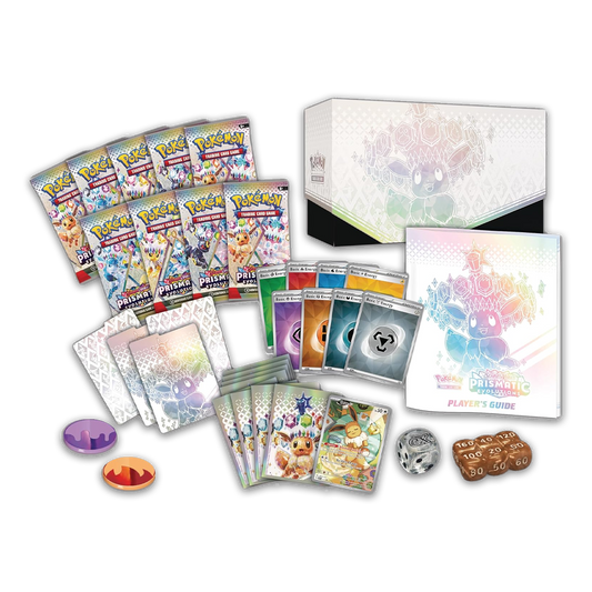 Pokémon TCG: Scarlet & Violet—Prismatic Evolutions Elite Trainer Box Components