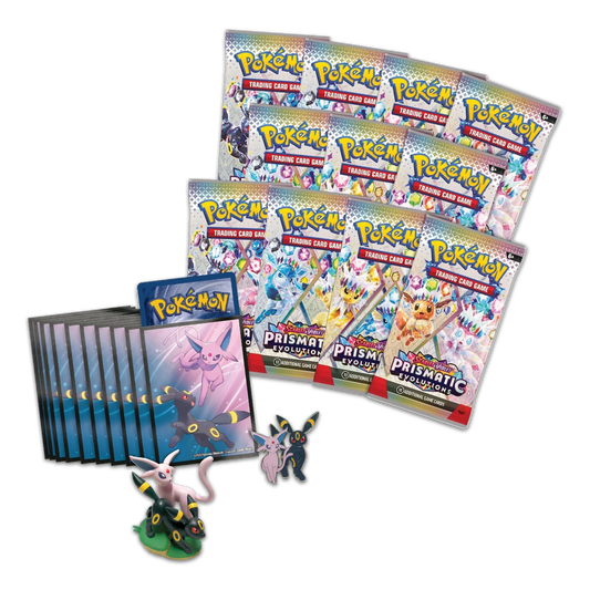Pokémon TCG: Scarlet & Violet – Prismatic Evolutions Premium Figure Collection Components