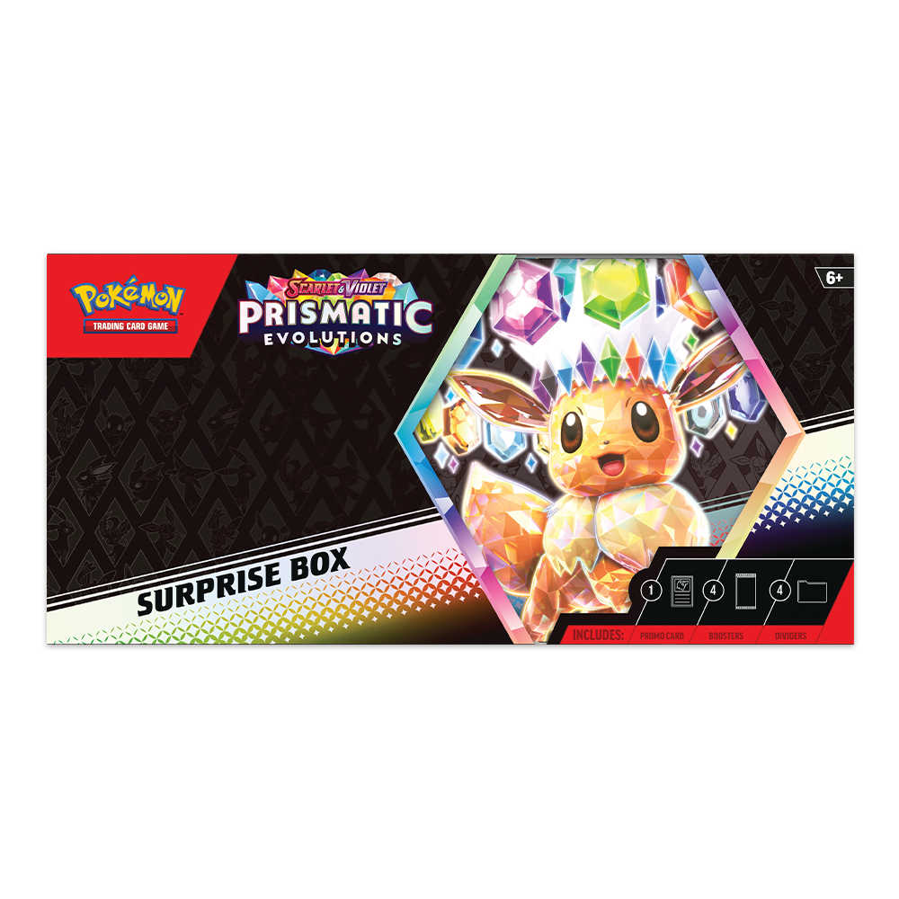 Pokémon TCG: Scarlet & Violet — Prismatic Evolutions Surprise Box Collection Front