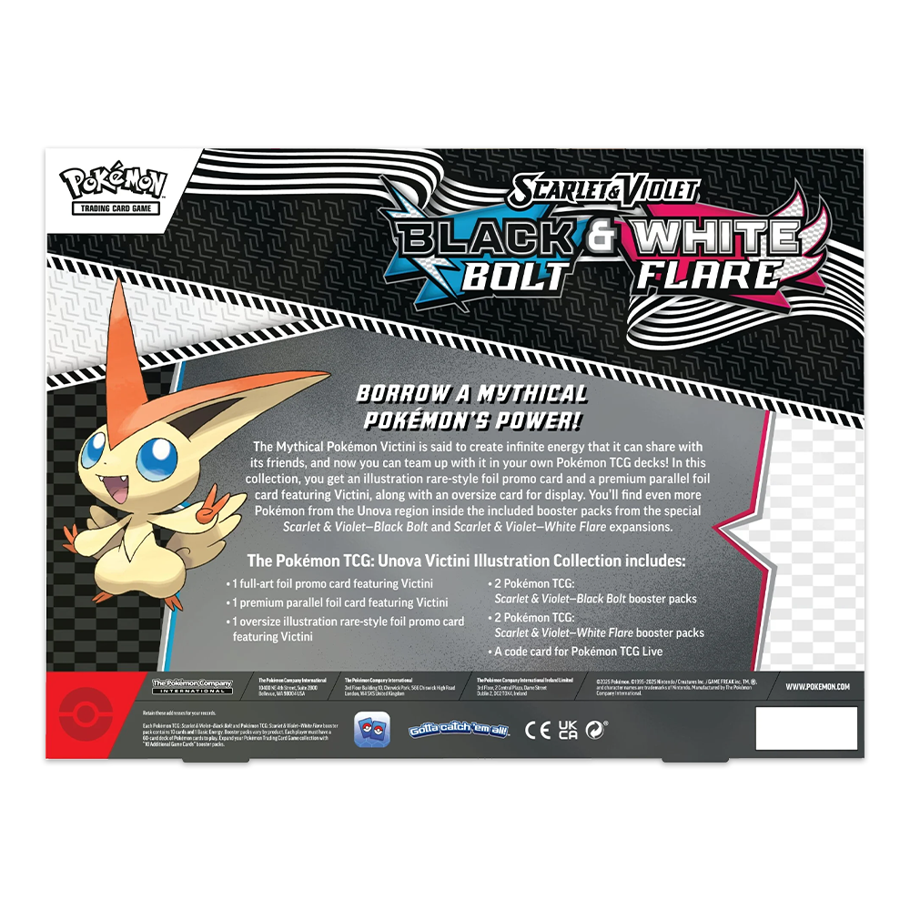 Pokémon TCG: Unova Victini Illustration Collection Back