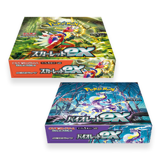 Pokémon TCG: Scarlet ex sv1S & Violet ex sv1V Japanese Booster Box Bundle Closed