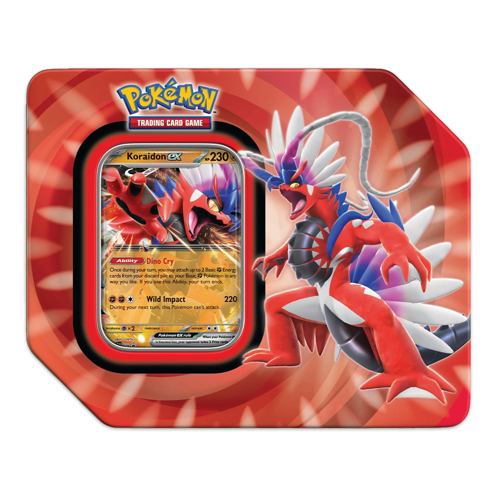 Pokémon TCG: Paldea Legends 5-Booster Tin – Koraidon ex