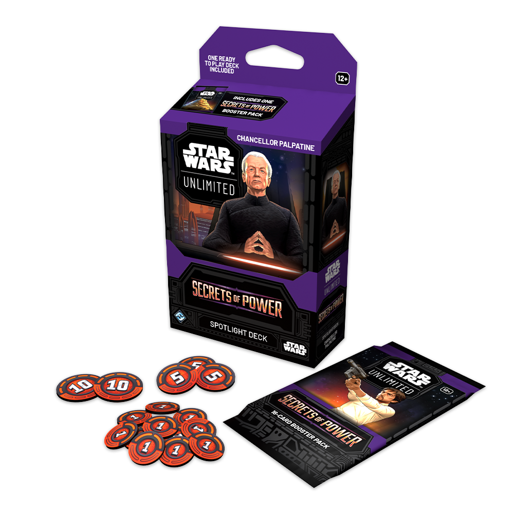 Star Wars: Unlimited – Secrets of Power Spotlight Deck – Chancellor Palpatine Components