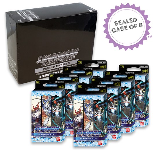 Digimon Card Game Premium Pack Set 01 (PP01) Sealed Case of 8