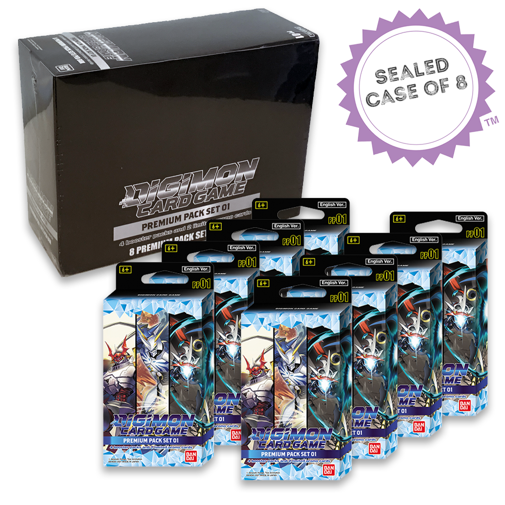 Digimon Card Game Premium Pack Set 01 (PP01) Sealed Case of 8 Eclipse Cards Digimon Card Game Premium Pack Set 01 (PP01) Sealed Case of 8 Eclipse Cards