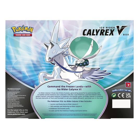Pokémon TCG: Ice Rider Calyrex V Box Back