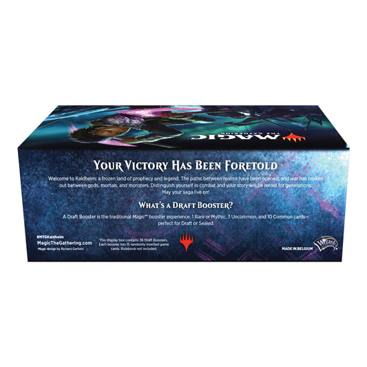 Magic The Gathering Kaldheim Draft Booster Box display back