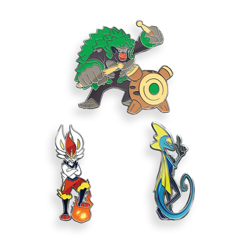 Pokémon TCG: Crown Zenith Pin Collection – Set of 3 (Rillaboom, Cinderace & Inteleon)