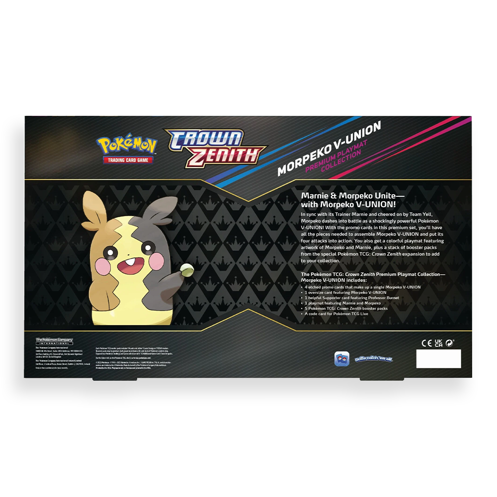 Pokémon TCG: Crown Zenith Premium Playmat Collection — Morpeko V-UNION Back
