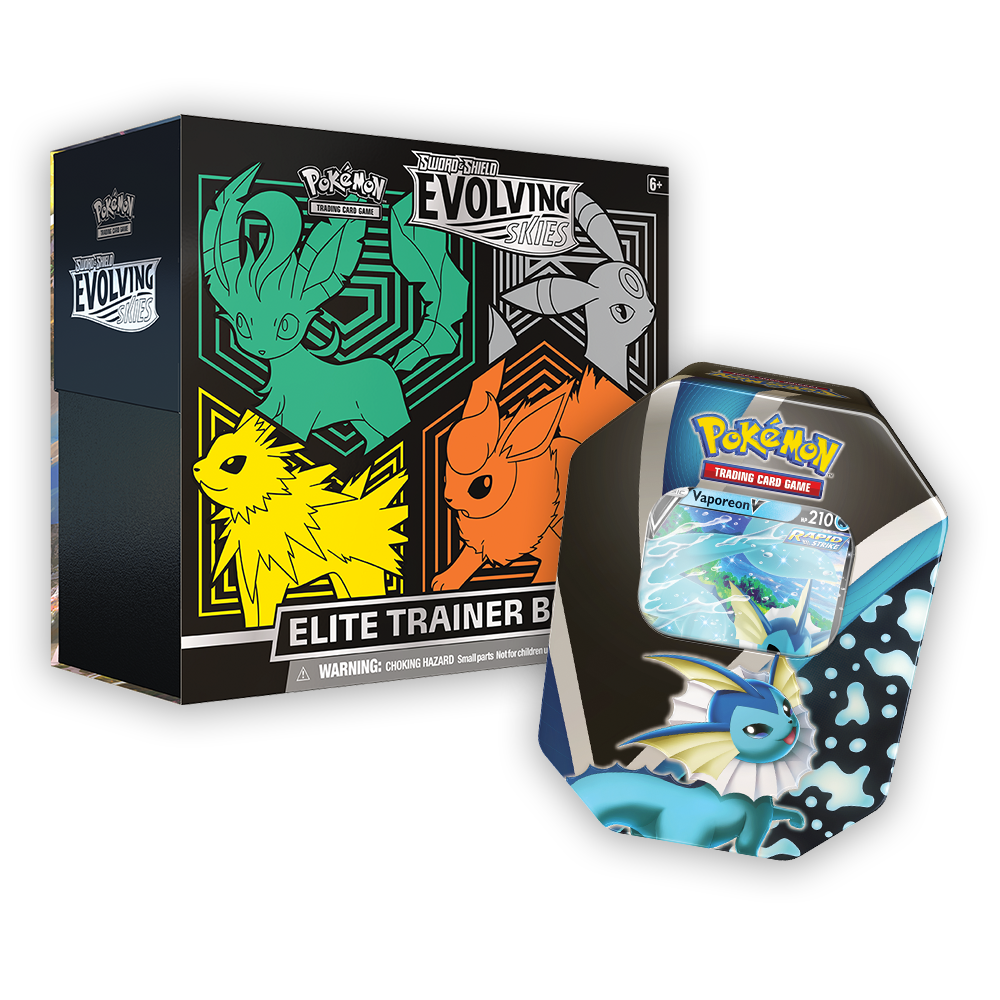 Pokmon TCG: Sword & Shield Evolving Skies Elite Trainer Box & Eevee Eclipse Cards Pokmon TCG: Sword & Shield Evolving Skies Elite Trainer Box & Eevee Eclipse Cards