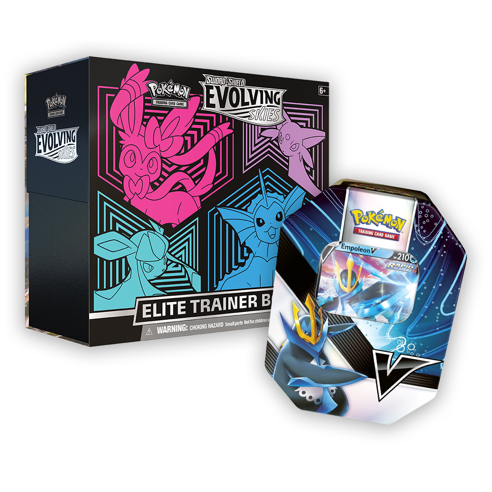 pokemon trading card game sword and shield - evolving skies Pokémon TCG: Sword & Shield – Evolving Skies Elite Trainer Box & V Str – Eclipse Cards