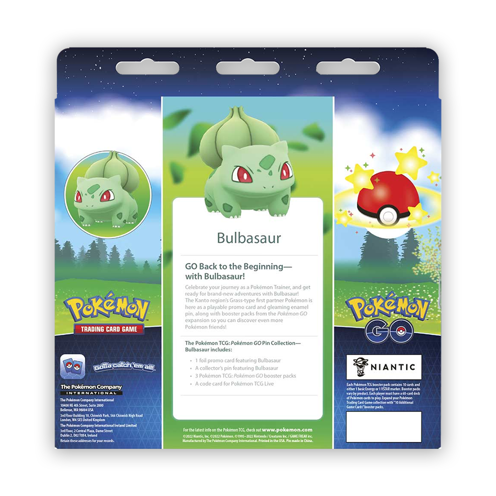 Pokémon TCG: Pokémon GO Pin Collection – Bulbasaur Back