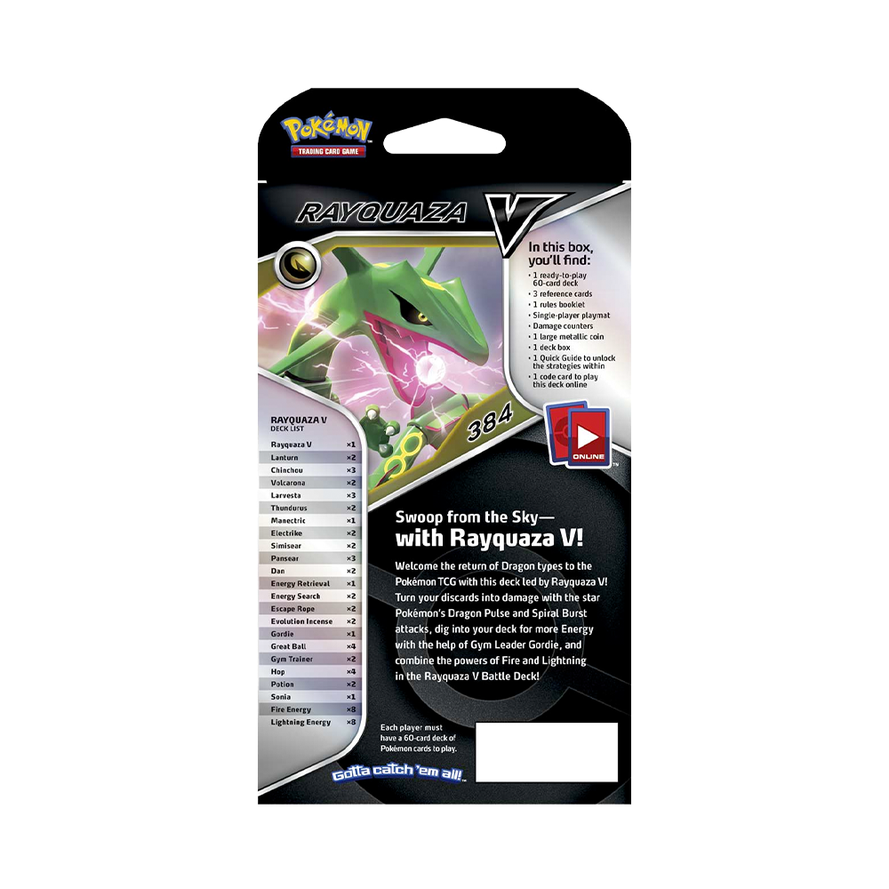 Pokémon TCG: Rayquaza V Battle Deck Back