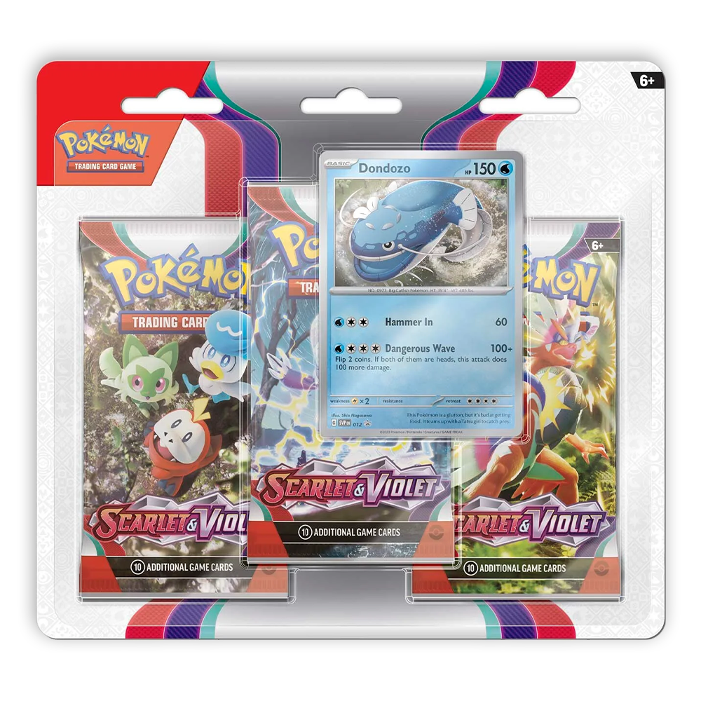 Pokémon TCG: Scarlet & Violet 3-Pack Booster Display – Dondozo