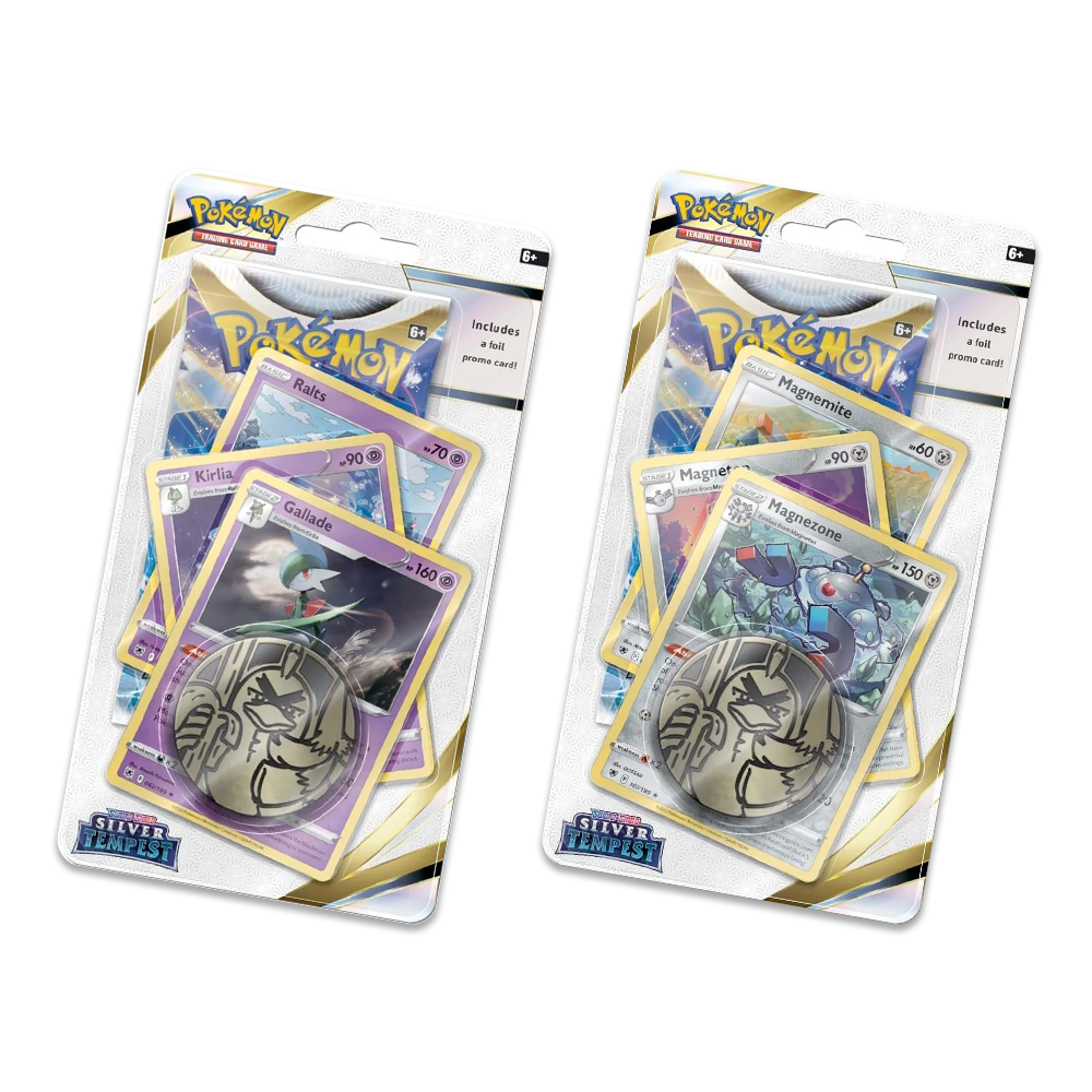 Pokémon TCG: Sword & Shield – Silver Tempest Premium Checklane Blister – Magnezone & Galade Bundle