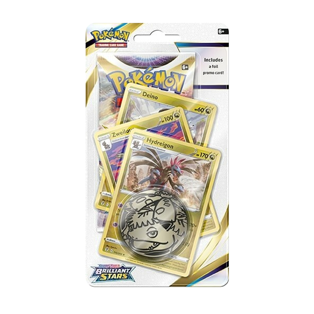 Pokémon TCG: Sword & Shield – Brilliant Stars Premium Checklane Blister Display Hydreigon
