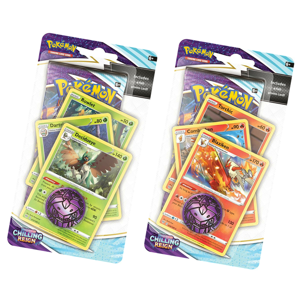 Pokemon TCG: Sword & Shield - Chilling Reign Premium Checklane Blister - Blaziken & Decidueye