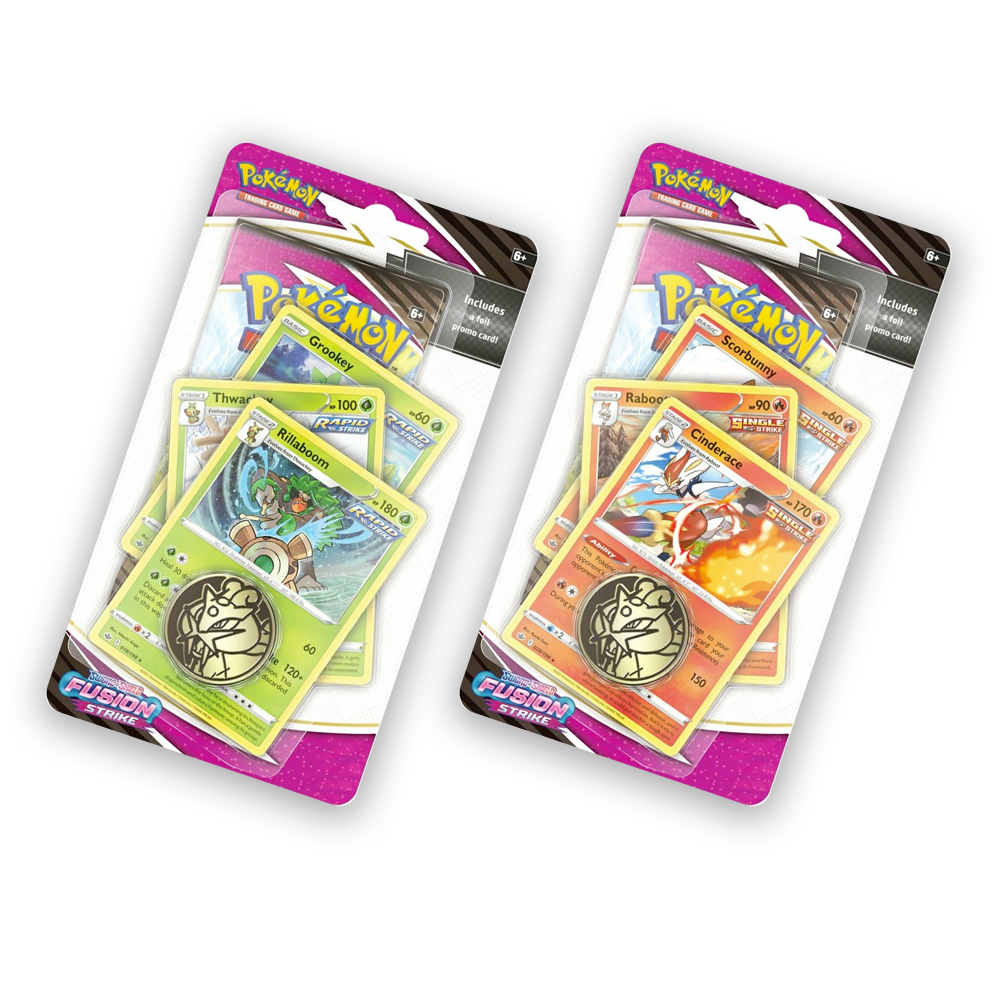 Pokémon TCG: Sword & Shield – Fusion Strike Premium Checklane Blister - Rillaboom & Cinderace
