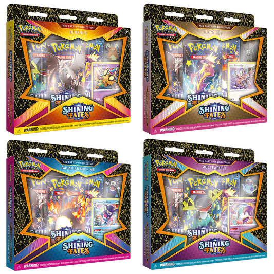 Pokemon Shining Fates Mad Party Pin Collection Bundle