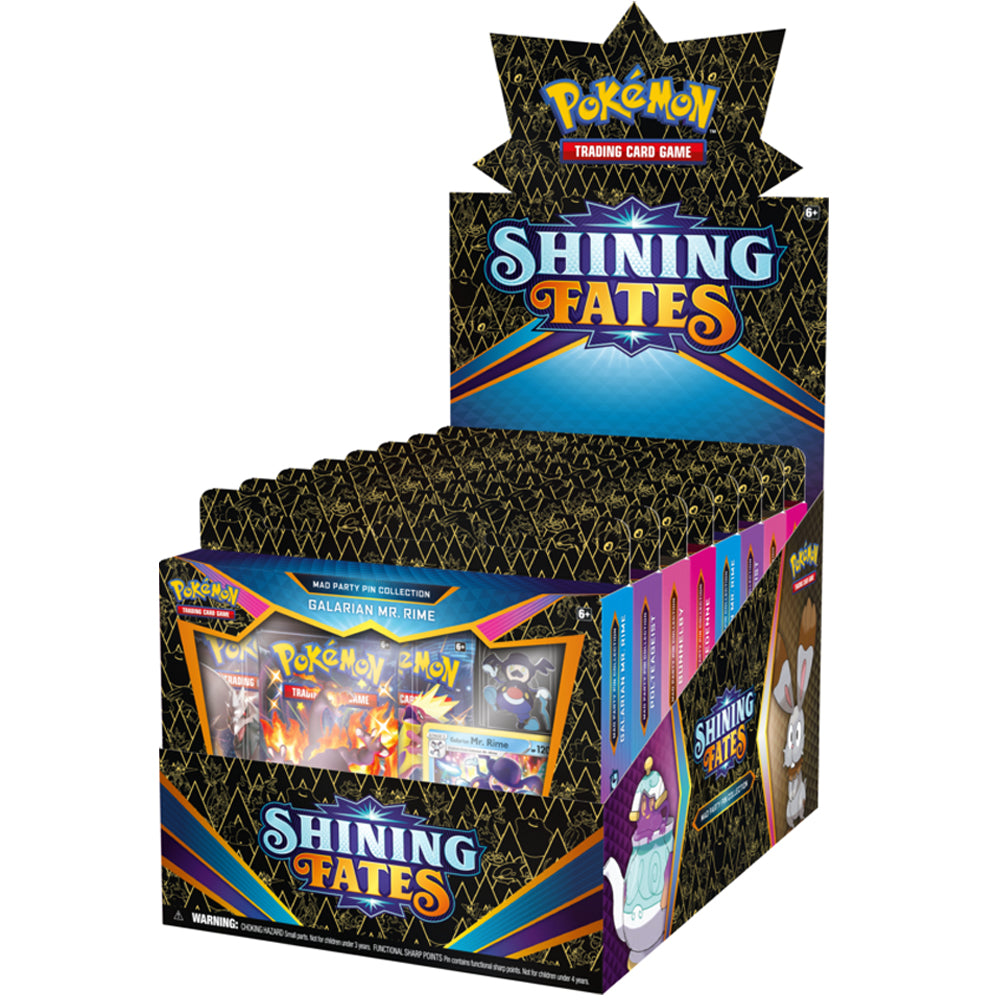 Pokmon TCG: Shining Fates Mad Party Pin Collection Sealed Display (8 Eclipse Cards Pokmon TCG: Shining Fates Mad Party Pin Collection Sealed Display (8 Eclipse Cards