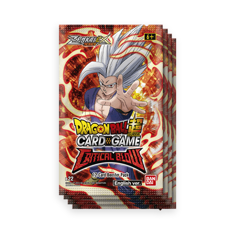 dragon ball z critical blow booster box Super TCG: BRAND NEW Son Kamehameha and Gogetas Soul Punisher to the impactful Special Beam Cannon seen in the most recent SUPER HERO Critical Blow Premium Pack. SCR