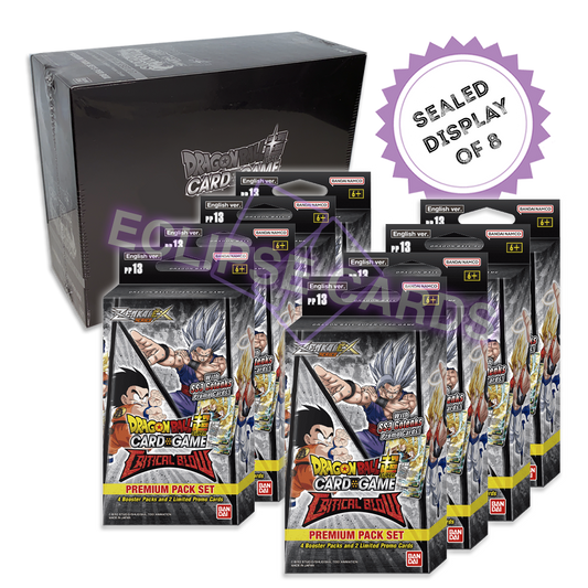 Dragon Ball Super CG Critical Blow Premium Pack [PP13] Display Case of 8 - Zenkai Ex Series 05
