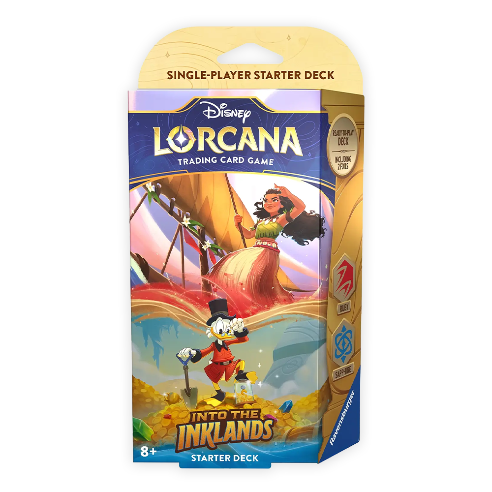 Disney Lorcana: Into the Inklands Starter Deck Moana & Scrooge McDuck (Ruby / Sapphire)