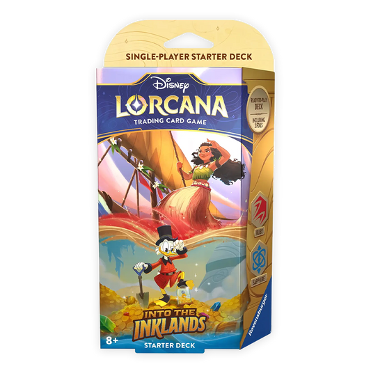 Disney Lorcana: Into the Inklands Starter Deck Moana & Scrooge McDuck (Ruby / Sapphire)