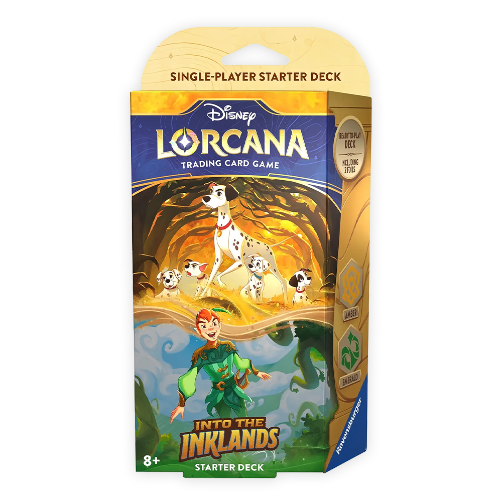 Disney Lorcana: Into the Inklands Starter Deck Pongo & Peter Pan (Amber/Emerald)