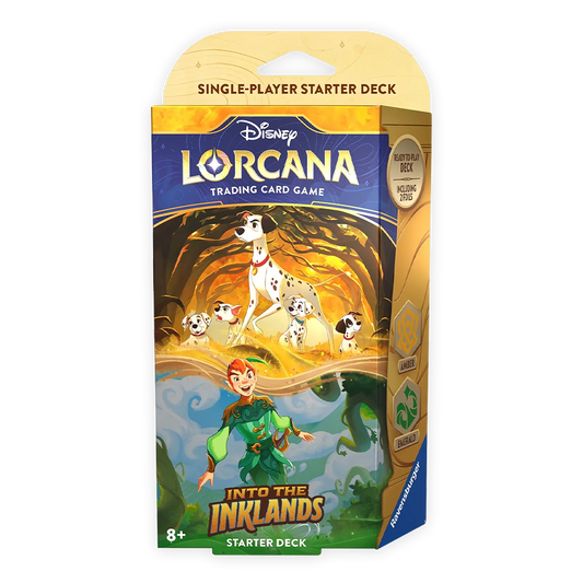 Disney Lorcana: Into the Inklands Starter Deck Pongo & Peter Pan (Amber/Emerald)