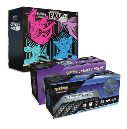 Pokémon TCG: Evolving Skies Elite Trainer Box & Double Trainer Tool Kit Bundle Pink