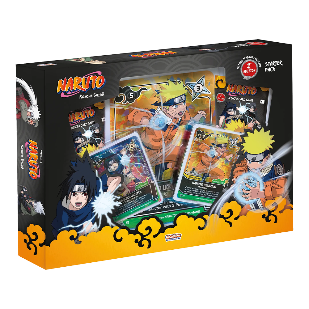 Naruto Mythos TCG – Set 01 – Konoha Shido – Starter Pack – Naruto & Sasuke (1st Edition)