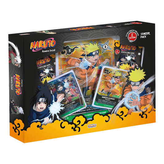 Naruto Mythos TCG – Set 01 – Konoha Shido – Starter Pack – Naruto & Sasuke (1st Edition)