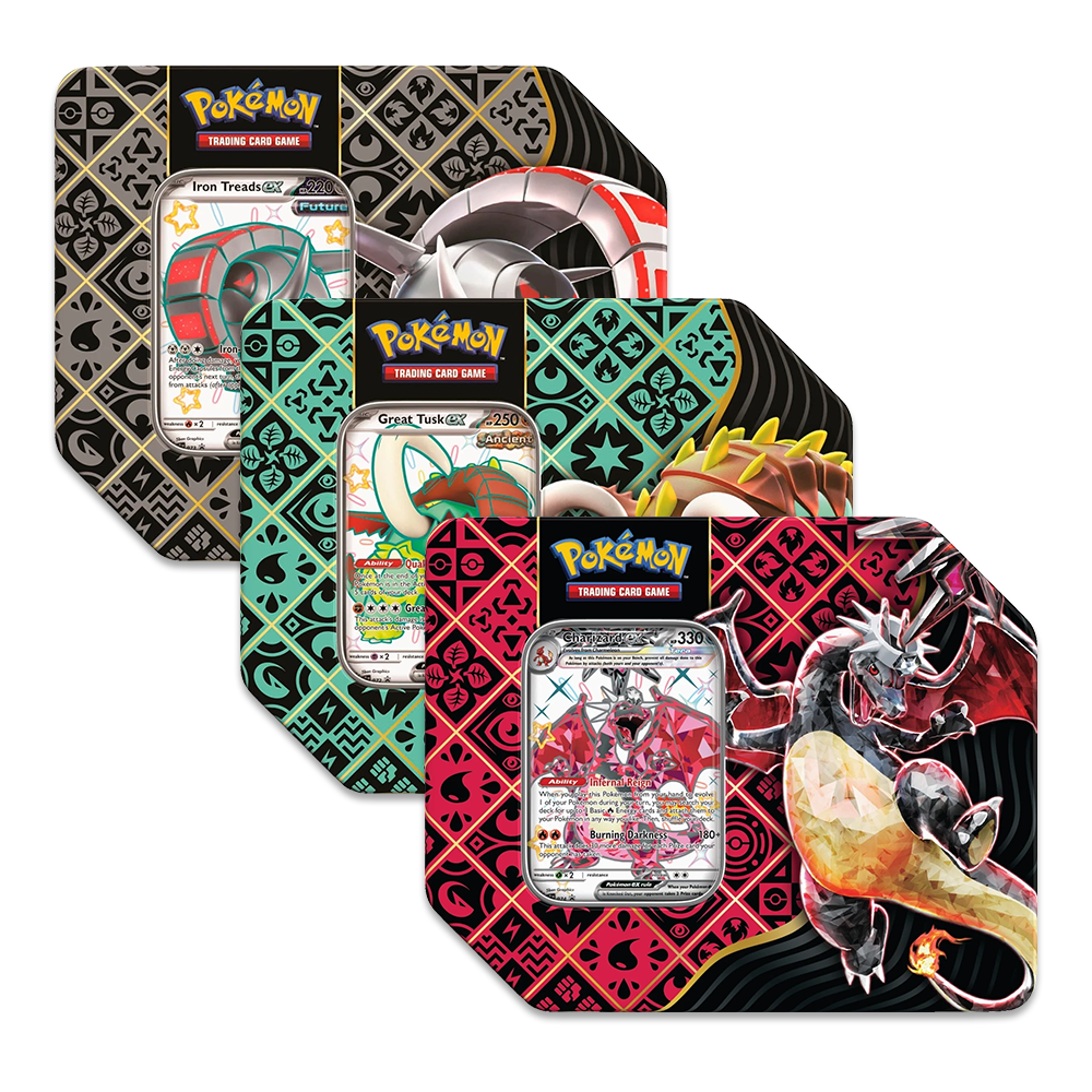 Pokémon TCG: Scarlet & Violet – Paldean Fates 5-Booster Tin Bundle ...