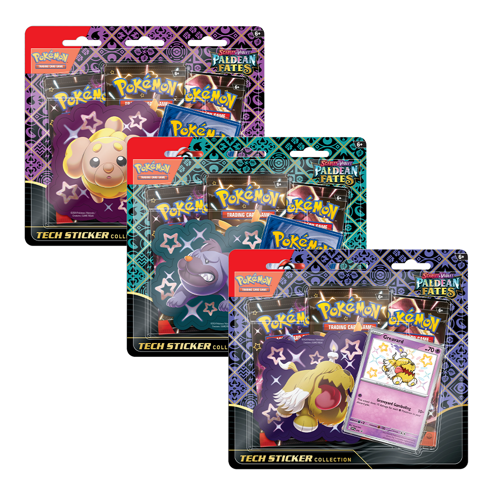 Pokémon TCG: Scarlet & Violet – Paldean Fates Tech Sticker Bundle - Se ...