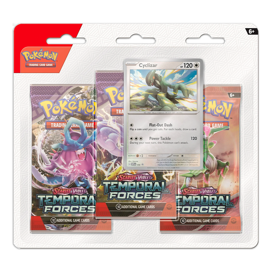 Pokémon TCG: Scarlet & Violet – Temporal Forces 3-Pack Booster Display – Cyclizar