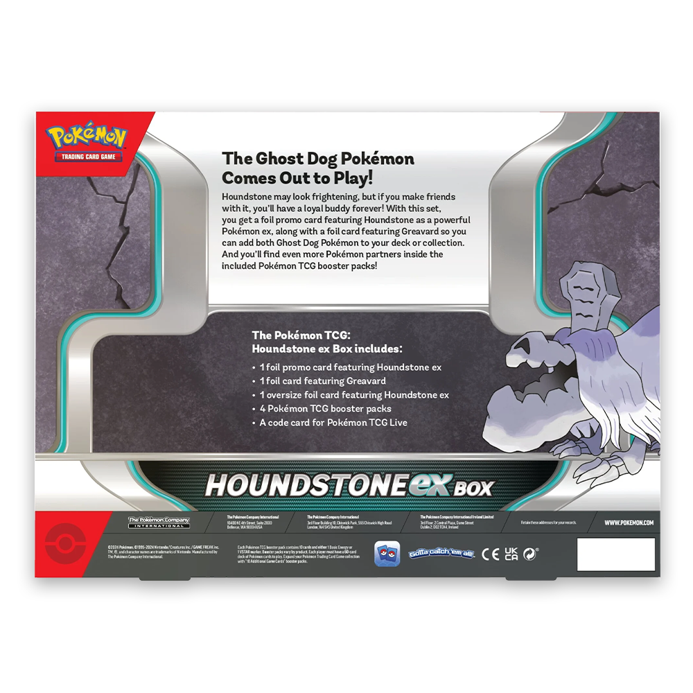 Pokémon TCG: Houndstone ex Collection Box Back